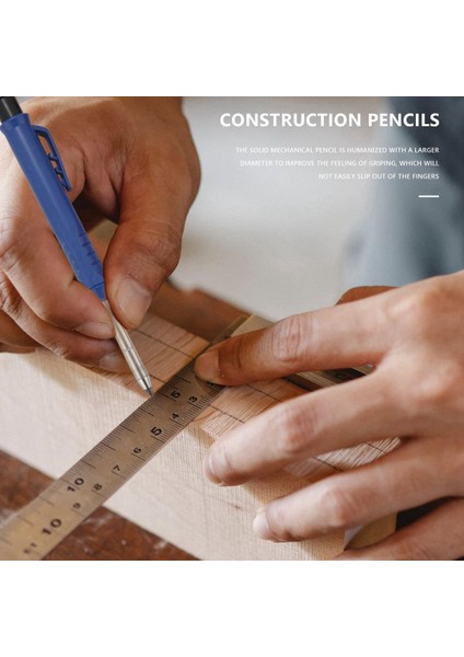 Carpenter Scriber-3 x Mavi Ahşap Işleme Kalemi 3 Kutu x Sarı Yedek Parça-Mavi (Yurt Dışından)