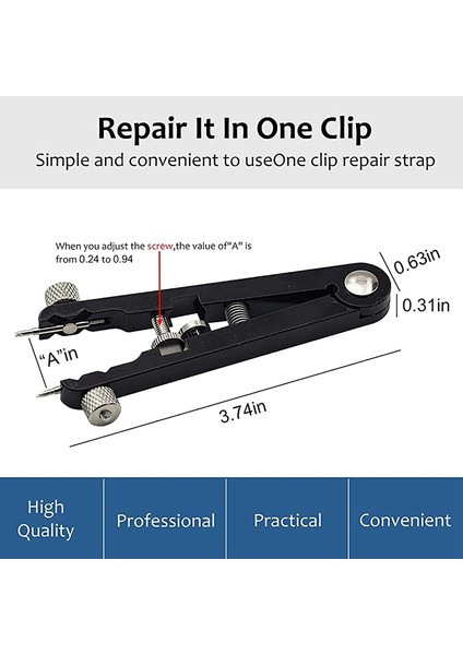 Saat Yay Çubuğu Pense Alet Seti, Kordonlu Saat Pensesi, Yay Çubuğu Cımbız Aracı, Saat Bahar Çubuğu Pimlerinin Çıkarılması Için (Yurt Dışından) fiyatları