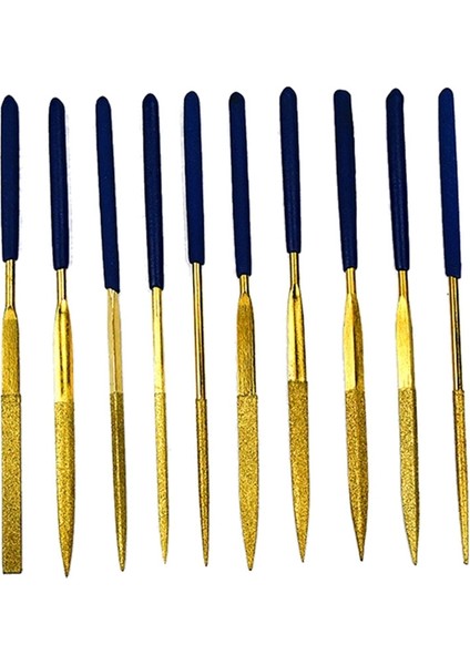 10 Adet Titanyum Elmas Kaplama Iğne Düz Dosya Seti Metal Işleme El Sanatları Aracı Titanyum Kaplı Elmas Çeşitli Dosyalar (Yurt Dışından) fiyatları