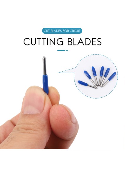 50 Adet Derin Kesim Bıçakları Cricut Havayı Keşfetmek Için 2 Hava Üreticisi Ifade Vinil Kumaş 60 Derece Kesme Bıçakları Yedek (Yurt Dışından)