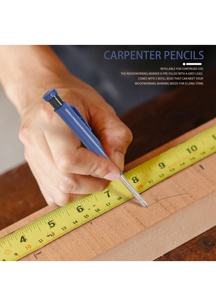 4 Adet Katı Marangoz Kalem Aracı Mekanik Kurşun Kalem Derin Delik Mekanik Kurşun Kalem Inşaatı Marangoz Mimar Için (Yurt Dışından) modelleri