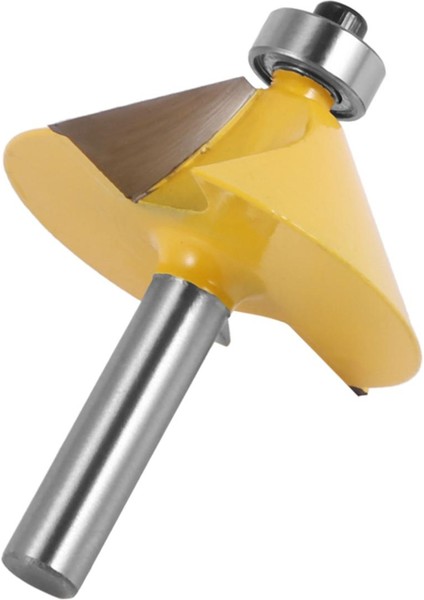 Adet 8mm Shank Büyük 45 Derece Pah ve Konik Kenar Yönlendirici Bit Ahşap Kesme Aleti Ağaç Işleme Freze Uçları (Yurt Dışından)