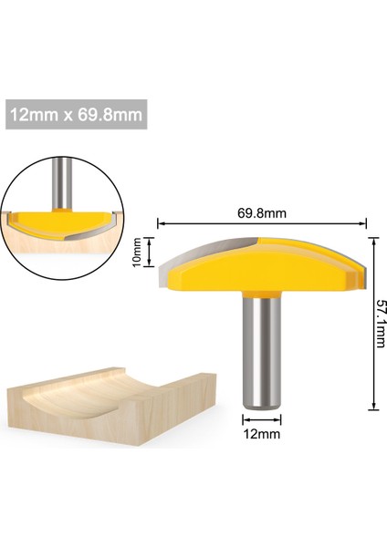Stile Freze Uçları 1/2 Sap-1 x Freze Kesici Ucu-Gösterildiği Gibi (Yurt Dışından)