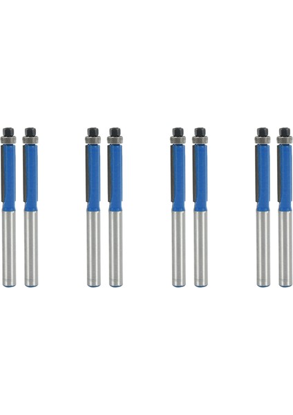 Adet 2.6 Inç Uzun 2 Kenar Gömme Trim Yönlendirici Bit 1/4 Inç x 1/4 Inç Marangoz Için (Yurt Dışından)