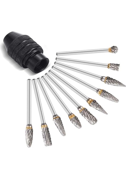 10 Parça Çift Kesim Caide Döner Freze Seti (Yurt Dışından) fiyatları