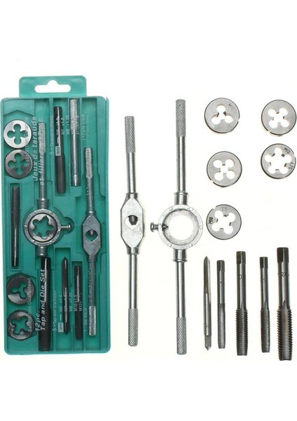 Rhs Online 12PCS Metrik Musluk Anahtarı ve Kalıp Pro Seti M6-M12 Somun Cıvata Alaşımlı Metal El Aletleri (Yurt Dışından)