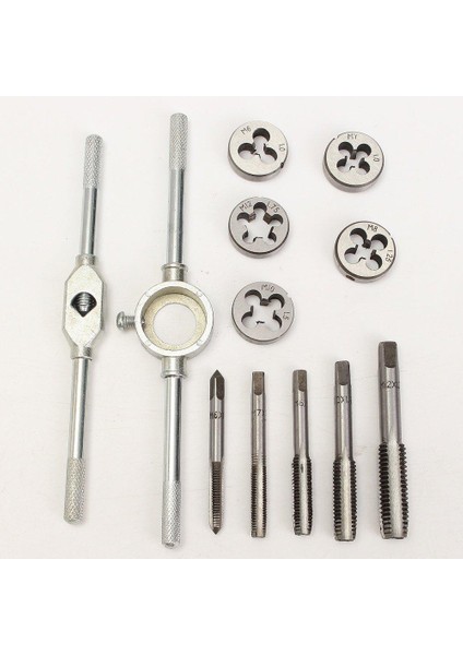 Rhs Online 12PCS Metrik Musluk Anahtarı ve Kalıp Pro Seti M6-M12 Somun Cıvata Alaşımlı Metal El Aletleri (Yurt Dışından)