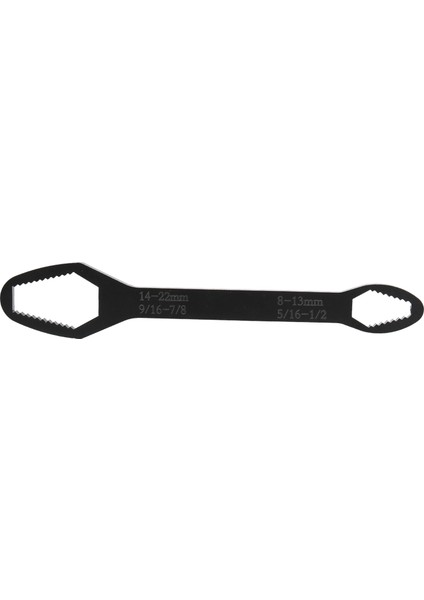 Evrensel Torx Anahtarı Çift Kafa Kendinden Sıkma Cırcır Anahtarı 8-22MM Ayarlanabilir Vida Somun Anahtarı Siyah (Yurt Dışından)