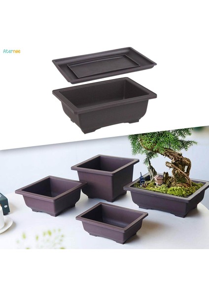 Tepsili Eğitim Saksıları Saksı Sağlam Bitkiler Büyüyen Saksı Bonsai Eğitim Saksıları Ofis Masası Için Çok Fonksiyonlu Büyük Kapalı Balkon (Yurt Dışından)