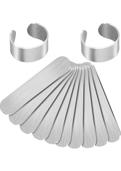 12 Parça Metal Damgalama Boşlukları Alüminyum Halkalar Boşlukları 0.47X2.24 Inç (Yurt Dışından)