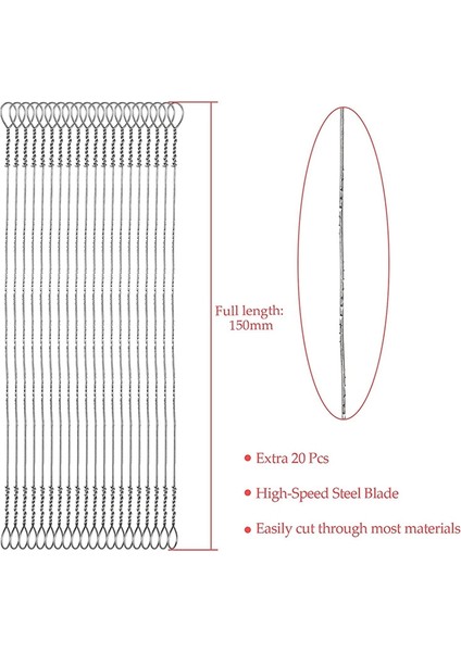 Ahşap, Plastik, Kauçuk, Vb Için 6 Inç 20 Adet Yedek Bıçak Seti (Yurt Dışından) fırsatları