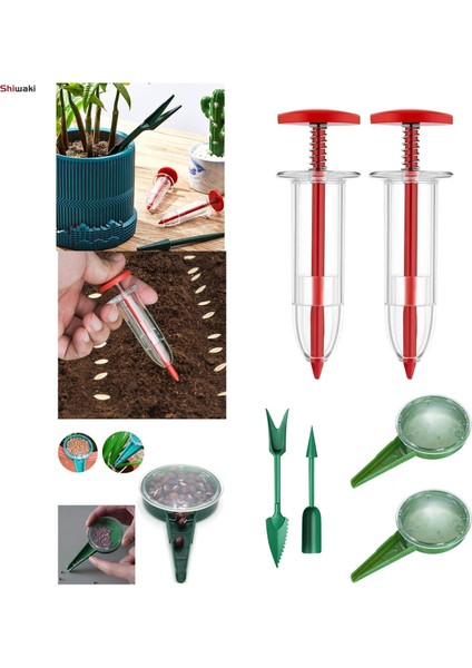 Mini El Ekme Makinesi Dispenseri Saksı Için Ekim Aletleri ile Mini El Serpme Makinesi (Yurt Dışından) modelleri