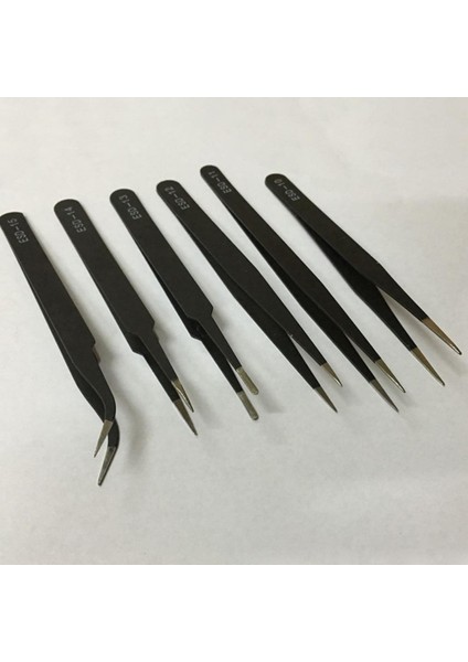 6x Anti-Statik Karbon Çelik Bakım Onarım Güvenli Cımbız Düz Alet Seti (Yurt Dışından) modelleri