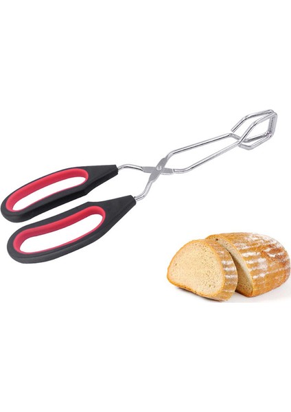Barbekü Makas Maşası Izgara Yemek Maşası Uzun Saplı Makas Barbekü Ekmek Kızartma Klipsi Jessica (Yurt Dışından)