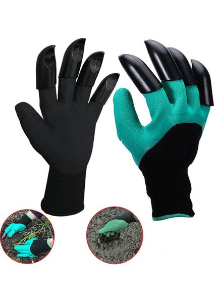 Pençeli Bahçe Eldivenleri Abs Plastik Bahçe Kauçuk Eldiven Bahçe Kazma Dikim Dayanıklı Su Geçirmez Çalışma Eldiveni Açık (Yurt Dışından) fırsatları