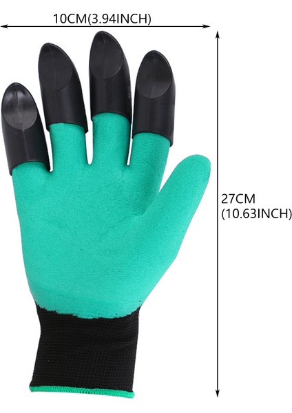 Pençeli Bahçe Eldivenleri Abs Plastik Bahçe Kauçuk Eldiven Bahçe Kazma Dikim Dayanıklı Su Geçirmez Çalışma Eldiveni Açık (Yurt Dışından) indirimleri