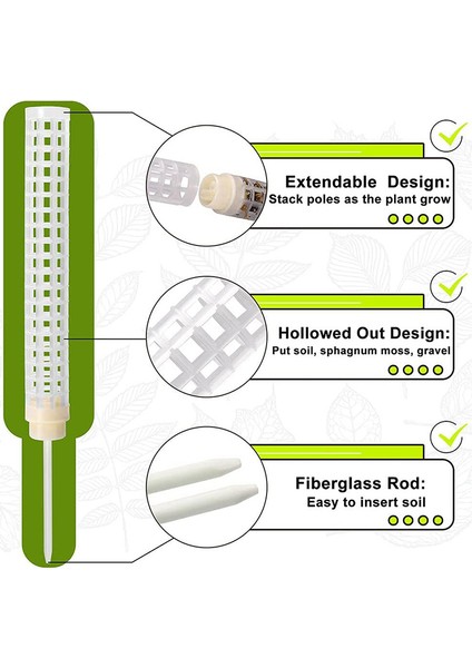 1 Adet Bitki Tırmanma Çerçevesi Istiflenebilir Bitki Yosun Sopa Plastik Delikli Yosun Kutup Mj (Yurt Dışından)