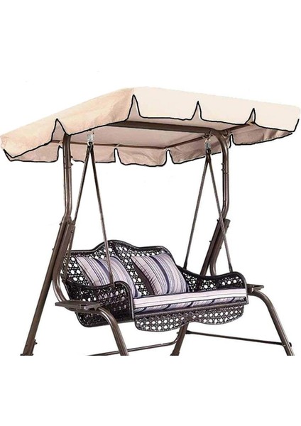 Beerıs Salıncak Gölgelik Üst Kapak Yedek Gölgelik Bahçe Açık Sundurma Denge Kapağı (Bej 55X47X7 Inç) (Yurt Dışından)