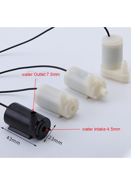 USB Dc 5V Düşük Gürültülü Fırçasız Motor Pompası Mini Mikro Dalgıç Su Pompası Jessica (Yurt Dışından)