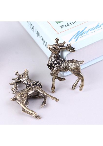 Adet Saf Bakır Geyik Heykel Süsler Prinç Geyik Minyatür Figürler Jessica (Yurt Dışından) fiyatları