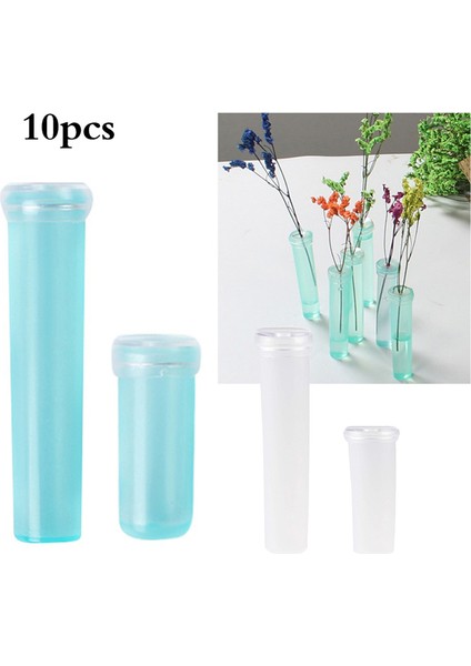 10 Adet Çiçek Beslenme Tüpü Plastik Kapaklı Taze Topraksız Konteyner Jing Tutmak (Yurt Dışından) modelleri