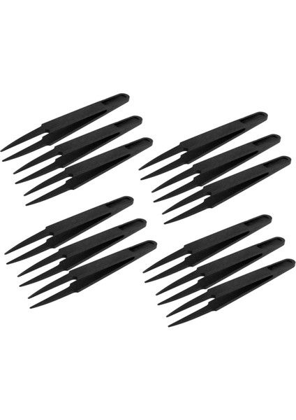 12 Parça Siyah Plastik Elektronik Sivri Uçlu Anti-Statik Cımbız (Yurt Dışından)