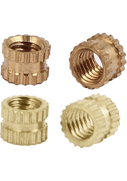 100 Adet M3 x 3mm Dişi Dişli Pirinç Tırtıllı Dişli Ekleme Gömme Somunları ve 100 Adet M2 x 3mm (Yurt Dışından)