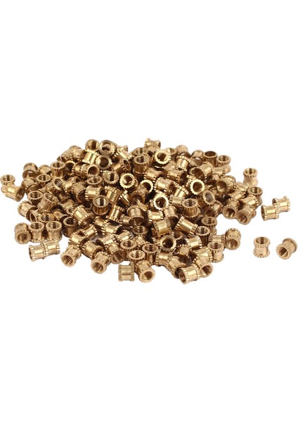 100 Adet M3 x 3mm Dişi Dişli Pirinç Tırtıllı Dişli Ekleme Gömme Somunları ve 100 Adet M2 x 3mm (Yurt Dışından)