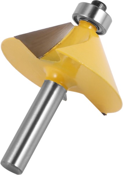 Xhhdqes 1 Adet 8mm Shank Büyük 45 Derece Pah ve Konik Kenar Freze Ucu Ahşap Kesme Aleti Ağaç Işleme Freze Uçları (Yurt Dışından)