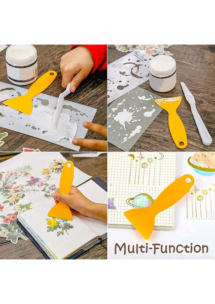 10 Adet Plastik Spatula Esnek Boya Kazıyıcı Macun Bıçağı Hava Kabarcığı Sökücü Etiket Kurulum Aracı (Yurt Dışından)