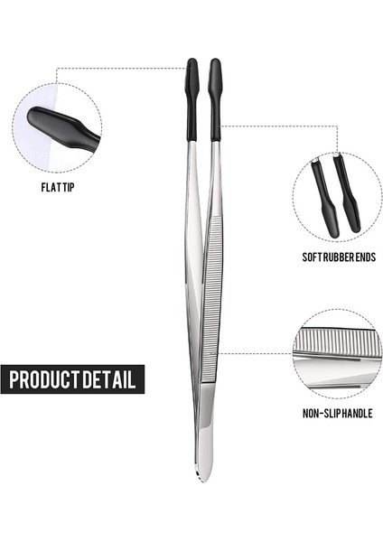 2 Adet Kauçuk Uçlu Pvc Silikon Hassas Cımbız Aleti-Siyah (Yurt Dışından) modelleri