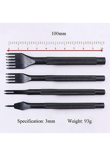 3mm 1/2/4/6 Prong Elmas Dikiş Keski Delik Delme Aracı, -4 Adet (Yurt Dışından) modelleri