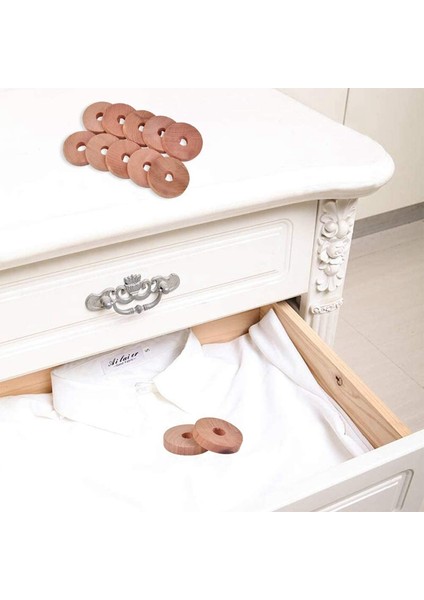 50 Paket Sedir Ağacı Halkaları Giysiler Için Güve, Aromatik Sedir Blokları, Dolaplar ve Çekmeceler Için, Giysi Saklama Koruyucusu (Yurt Dışından)