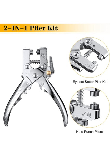 200 Parça Gromet Kuşgözü ile 3/16 Inç Kuşgözü Delik Delme Pensesi (Yurt Dışından) fırsatları