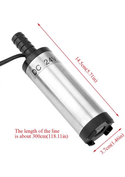 Au Dizel Yakıt Pompası Dalgıç Transfer Gemisi Su Yağı Araba Oto Dc 12V/24V (Yurt Dışından)