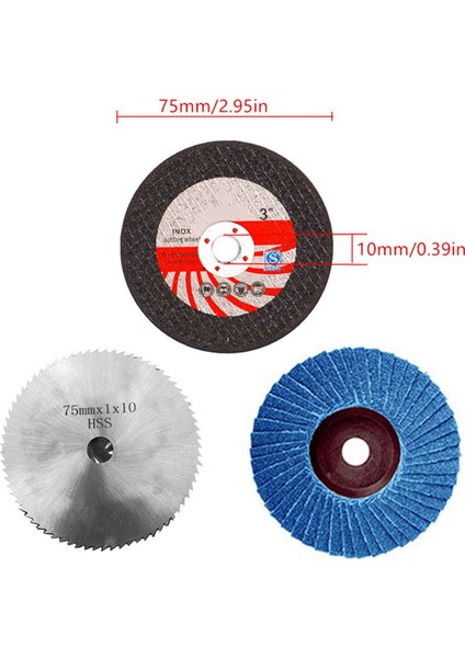 Adet 75MM Kesme Diski 10MM Delik Açı Öğütücü Metal Dairesel Testere Bıçağı Düz Flap Taşlama Zımpara Pedleri Freze Aracı (Yurt Dışından) fırsatları