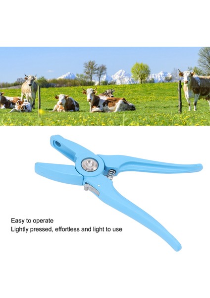 Hayvan Kulak Küpesi Pense, Ergonomik Saplı Kulak Etiketi Aplikatör Evrensel Dayanıklı Çabadan Tasarruf Edin Güçlü Yaylı Demir Sığır Için Keçi Için Inek Için (Yurt Dışından) fiyatları