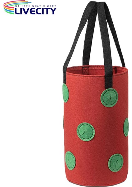 13 Delikli Bahçe Tesisi Sebze Dikim Çantası ile Büyüme Çantası (Yurt Dışından)