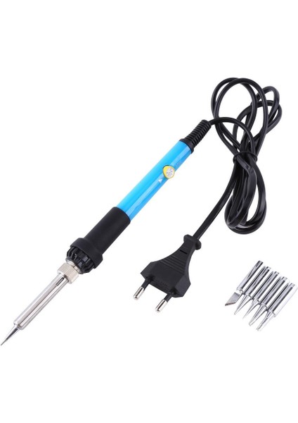 220V 60W Ayarlanabilir Sıcaklık Elektrikli Kaynak Lehim Havya Aracı 5 Ipuçları ile (Yurt Dışından)