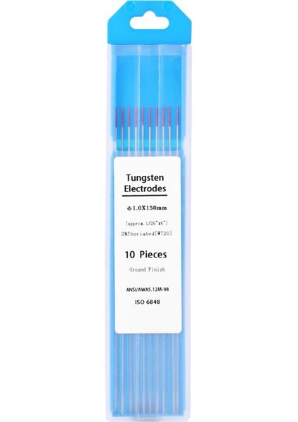 10 Adet 1.0*150MM Tungsten Elektrotlar Paslanmaz Karbon Çelik Elektrotlar Çubuklar (Yurt Dışından)
