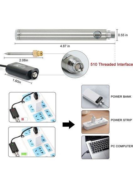 Taşınabilir Akülü Havya USB Şarj Edilebilir Havya Lehim Kalemi Akülü, Kablosuz Şarj Kaynak Aracı (Yurt Dışından)
