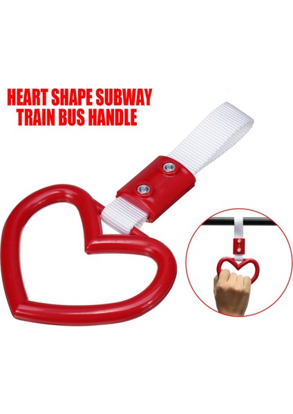 Kalp Kırmızı Metro Tren Otobüs Araba Halkası Kolu El Kayışı Drift Charm (Yurt Dışından) modelleri
