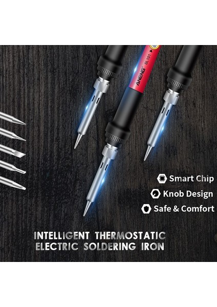 12/17 Adet/takım Elektrikli Havya Seti Dijital Havya Teneke Kitleri Çok Seviyeli Ayarlanabilir Sıcaklık Rework Kaynak Araçları Diy Kiti Ab/abd Tak (Yurt Dışından)