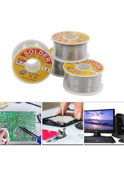 [ayak Izi] Kıprun Kalay Kurşun Rosin Çekirdek Havya Lehim Demir Tel Akı Makarası 0.6/0.8/1.0/2.0mm 2.0% Lehimleme Kaynak Demir Teli (100G) (Yurt Dışından)