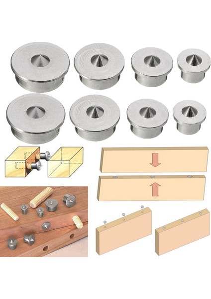 Aletler Malzemeleri Silverline 12 Adet Dübel Bağlantı Hizalama Ağaç Işleme Aleti Merkezi Nokta Pimi Seti 6 - 12MM (Yurt Dışından)