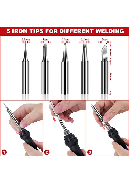 Havya Havya Seti Ayarlanabilir Sıcaklık Havya 60W 5 Demir Uçlu Abd Tak (Yurt Dışından) indirimleri