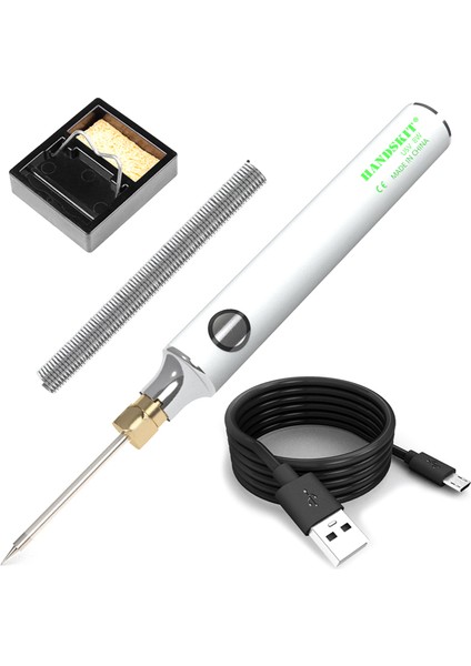 Handskıt USB Şarj Havya 5 V 8 W Ayarlanabilir Sıcaklık Elektrikli Havya Kiti ile Lehimleme Standı Lehim Teli (Yurt Dışından)