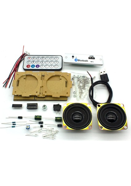 Bluetooth Hoparlör Elektronik Dıy Lehimleme Proje Kiti Bluetooth Stereo Hoparlör Desteği U Disk (Yurt Dışından)
