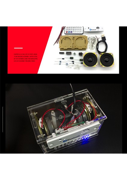 Bluetooth Hoparlör Elektronik Dıy Lehimleme Proje Kiti Bluetooth Stereo Hoparlör Desteği U Disk (Yurt Dışından)
