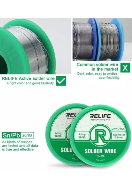 [ayak Izi] Relıfe Aktif Lehim Teli RL-440 Aktif Lehim Teli 20G (Yurt Dışından)